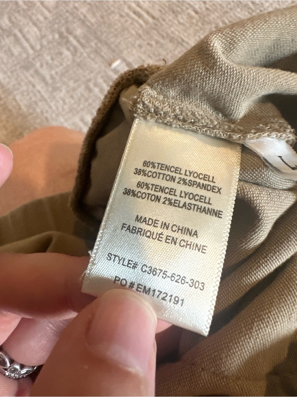 Anthropologie cloth & stone Elastic Waist Utility Joggers in Khaki - Picture 11 of 12